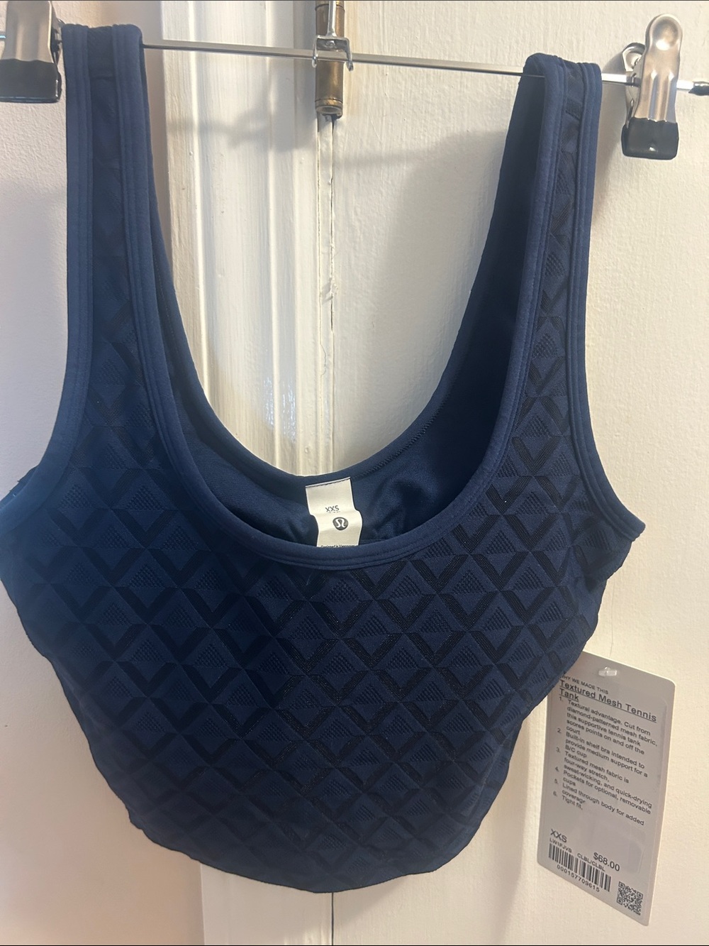 lululemon athletica Navy Diamond-Textured Scoop Sports Bra